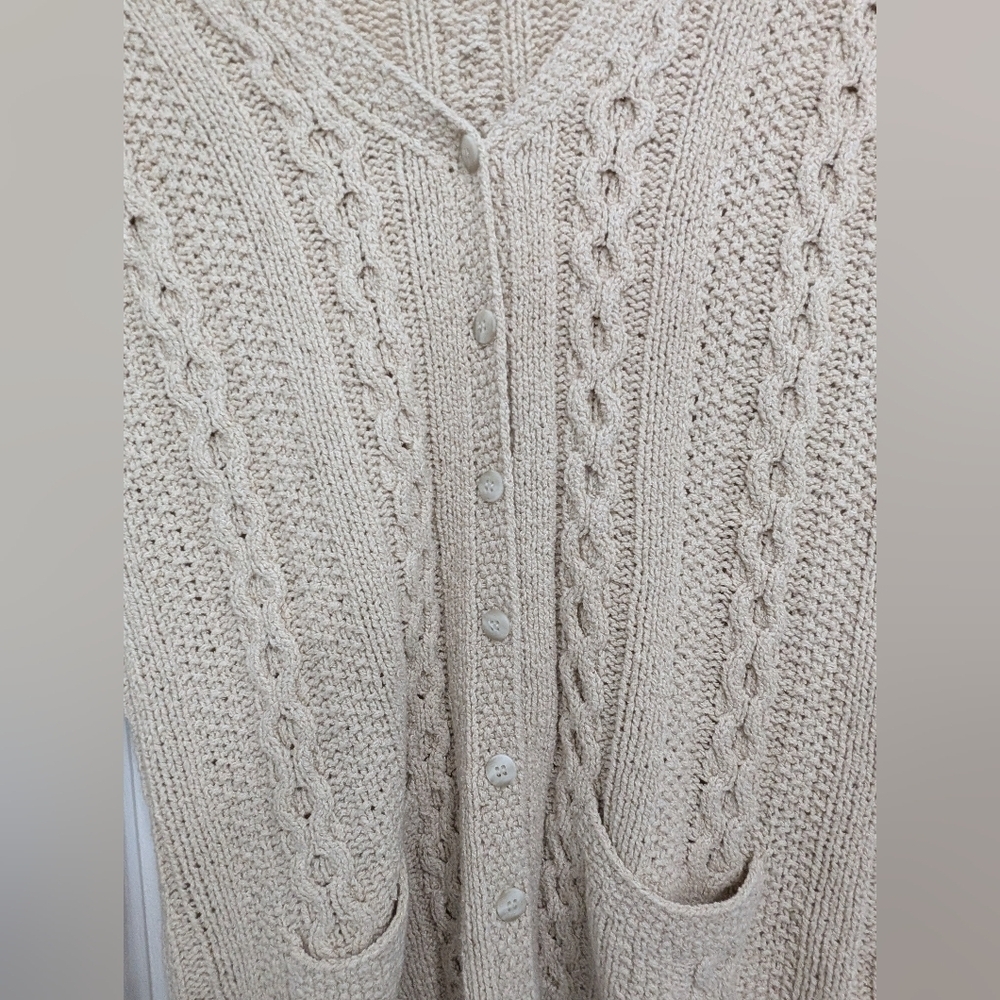 Handmade Cable Knit Cardigan - Picture 6 of 8